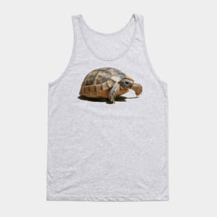 Portrait of a Young Wild Tortoise Isolated Tank Top